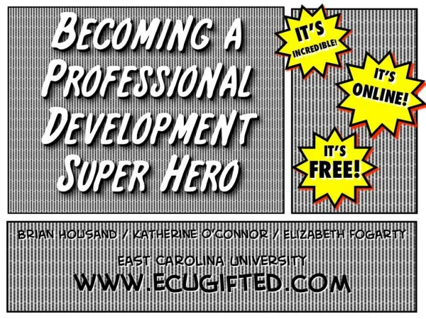 NCAGT Professional Development Superhero