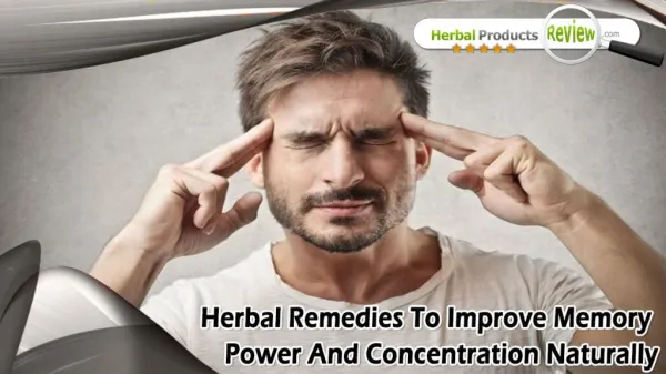 Herbal Remedies To Improve Memory Power And Concentration Naturally