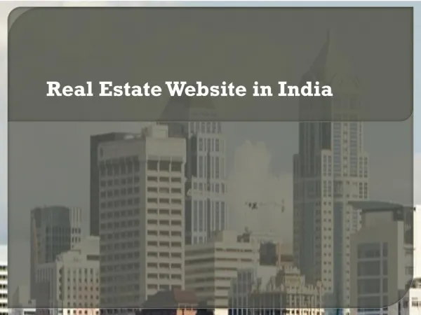 Real Estate Website in India