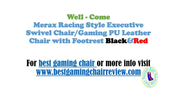 Merax Racing Style Executive Swivel Chair/Gaming PU Leather Chair with Footrest Black&Red