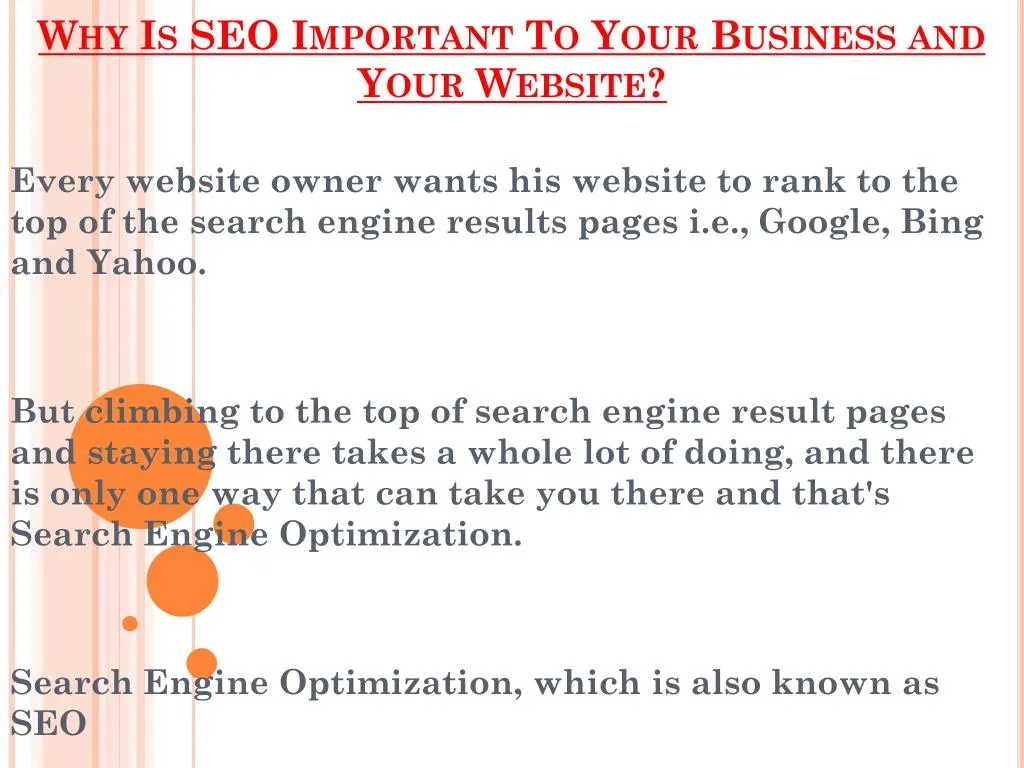 why is seo important to your business and your website