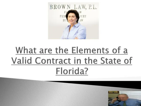 What are the Elements of a Valid Contract in the State of Florida