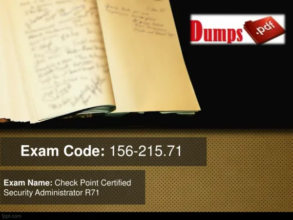 Dumpspdf 156-215.71 Exam dumps