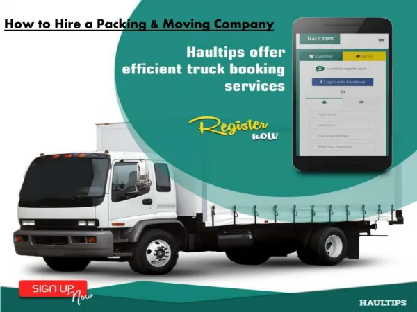 Find an online Packing & Moving Company