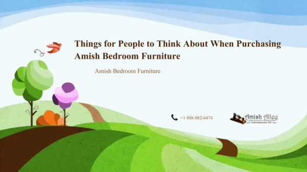 Things for People to Think About When Purchasing Amish Bedroom Furniture