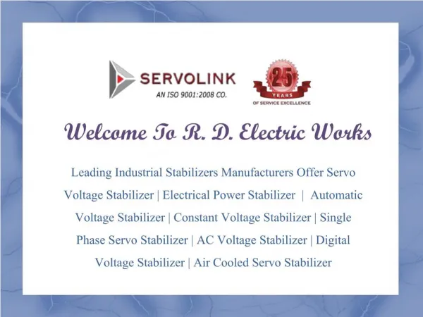 Servo Voltage Stabilizer