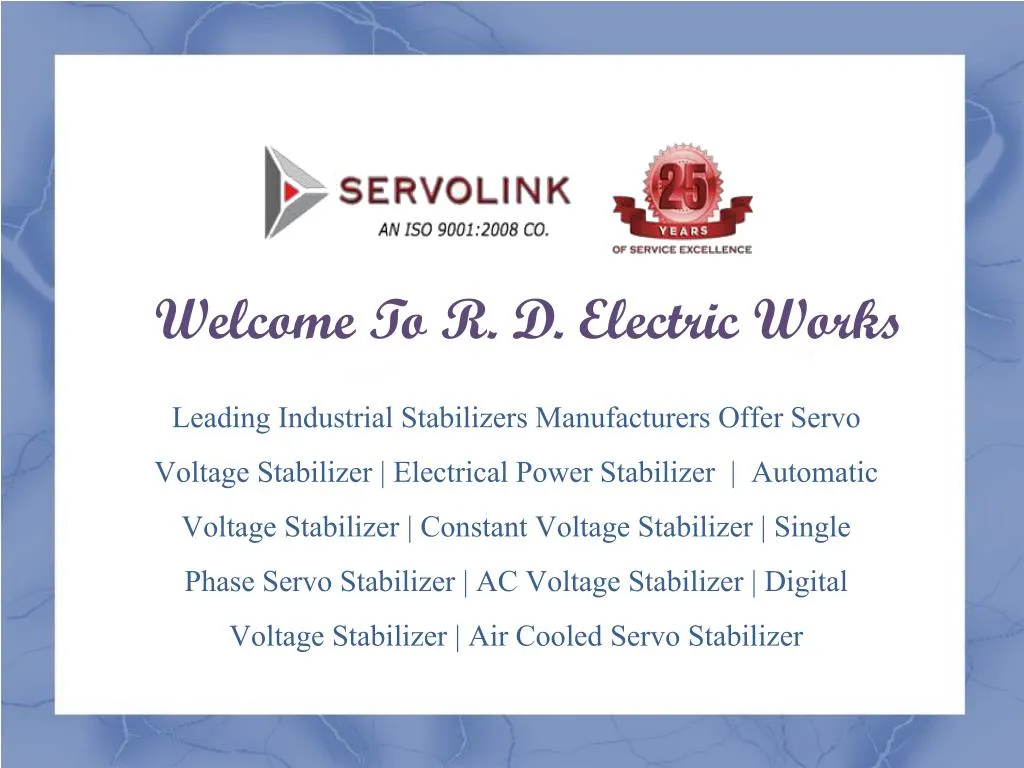 welcome to r d electric works