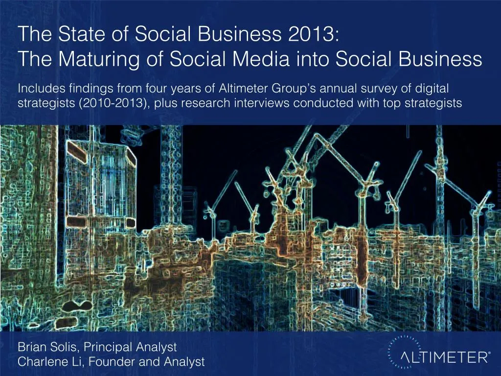 the state of social business 2013 the maturing