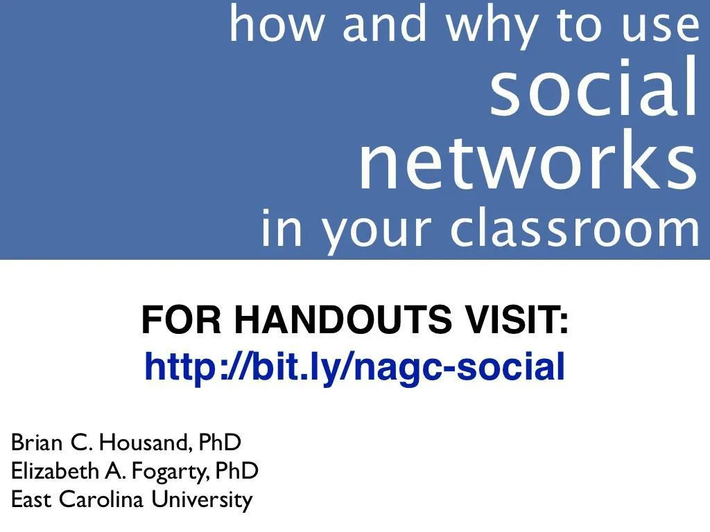 social networks in the classroom nagc 2011