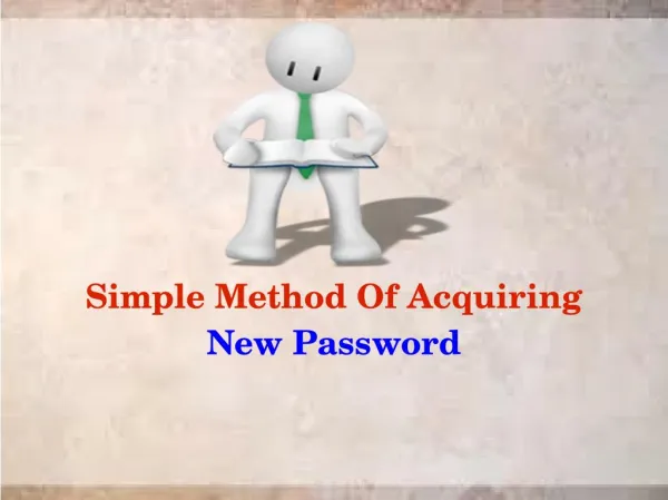 Simple Method Of Acquiring New Password