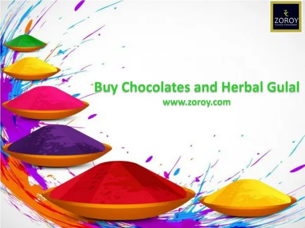 Buy Happy Holi Message Box With Herbal Gulal Color @ Zoroy