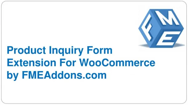 WooCommerce Product Enquiry Form by FMEAddons