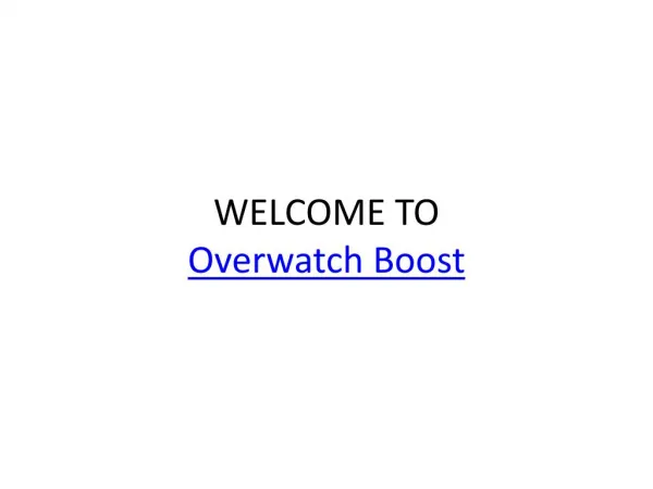 Overwatch Boost