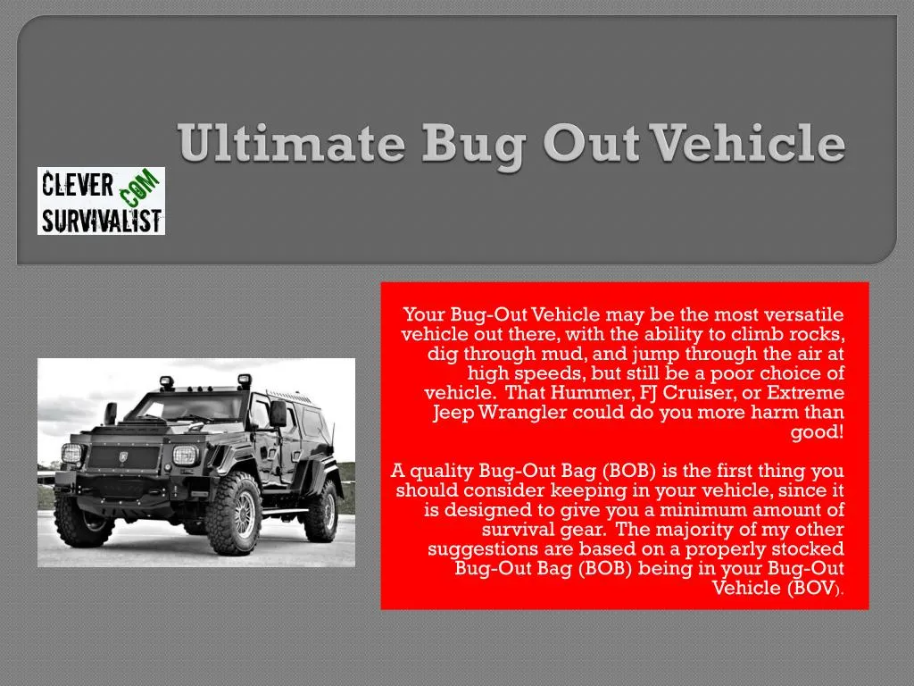 ultimate bug out vehicle