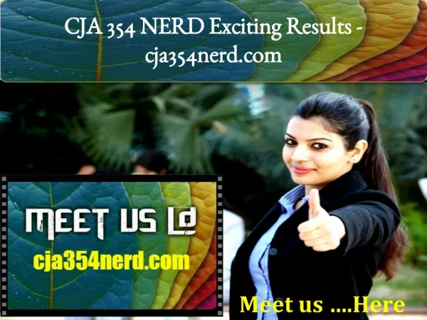 CJA 354 NERD Exciting Results -cja354nerd.com