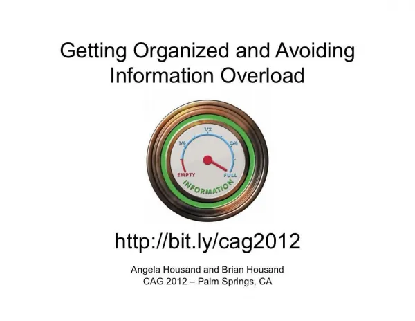 Information Overload CAG 2012