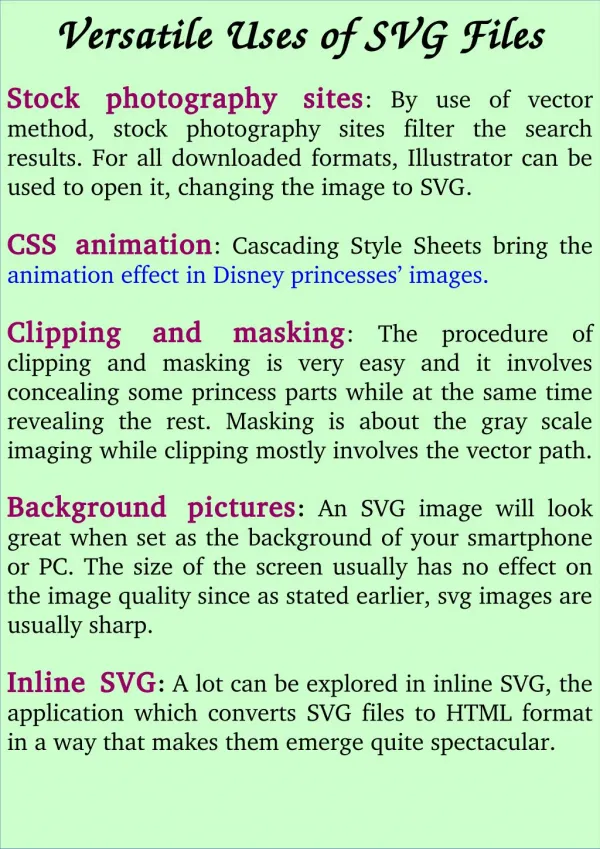 Versatile Uses of SVG Files