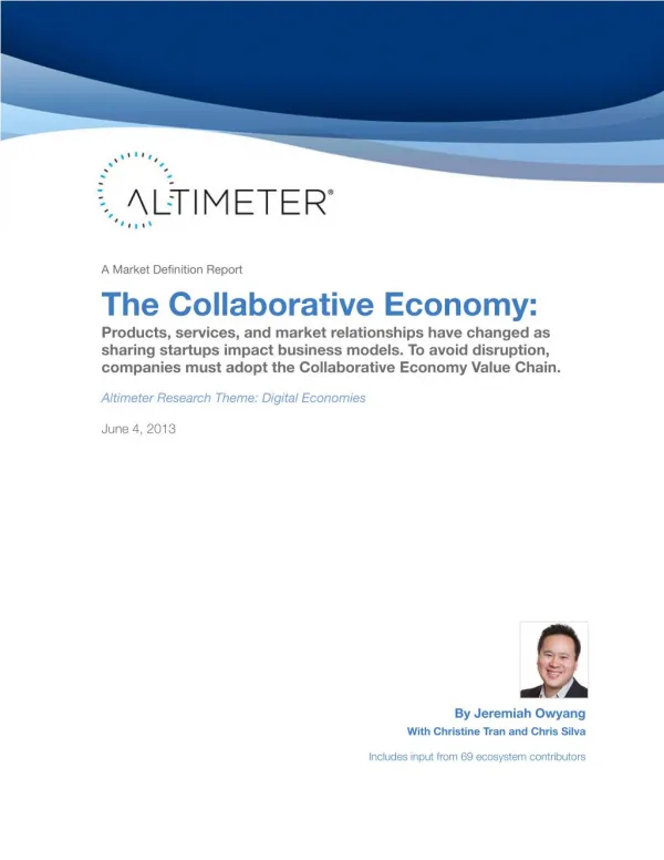 [Report] The Collaborative Economy, by Jeremiah Owyang
