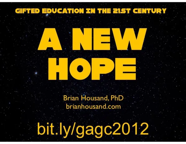 A NEW HOPE GAGC 2012