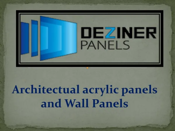 Architectual acrylic panels and Wall Panels