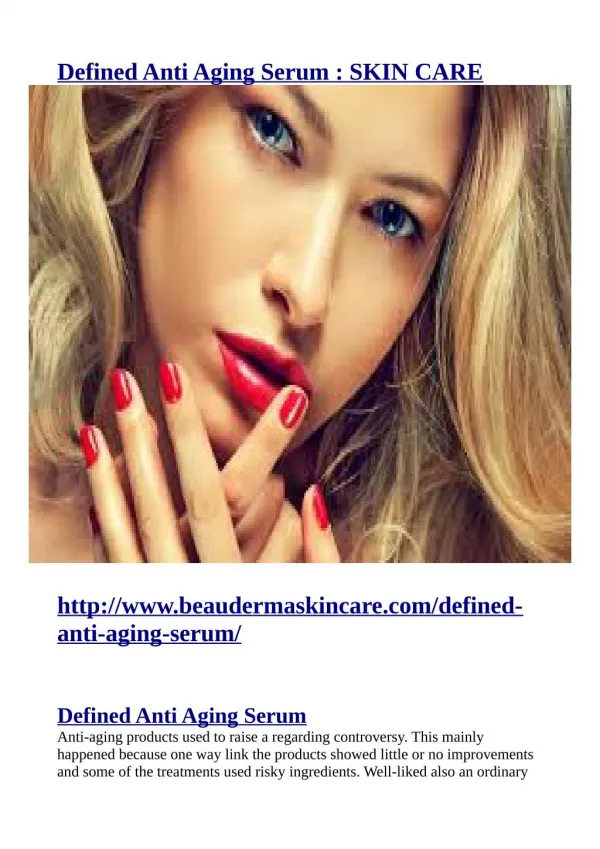 http://www.beaudermaskincare.com/defined-anti-aging-serum/