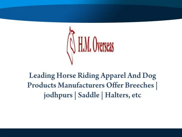 Breeches Manufacturers