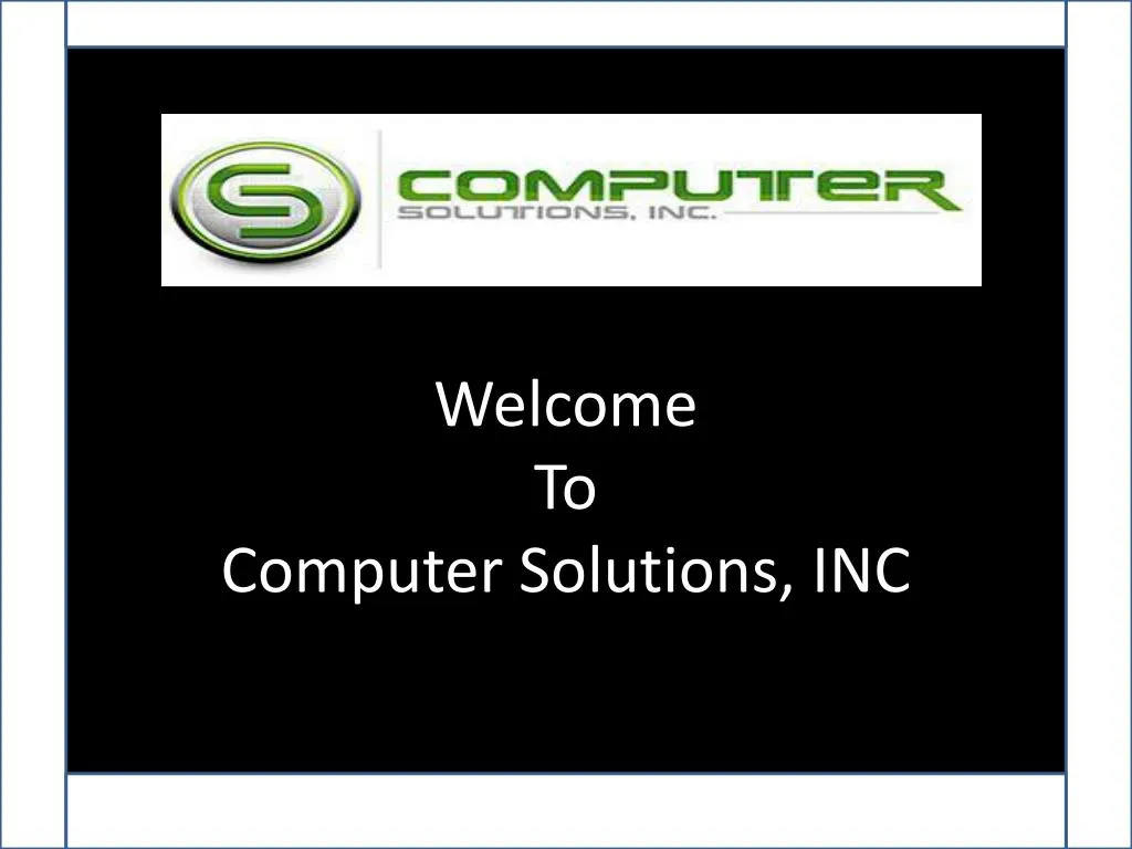 welcome to computer solutions inc