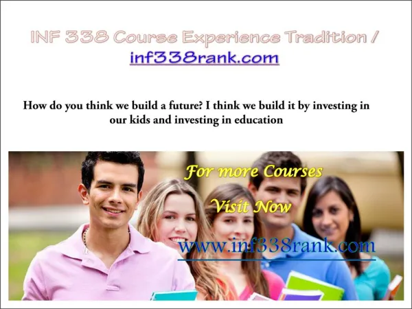 INF 338 Course Experience Tradition / inf338rank.com