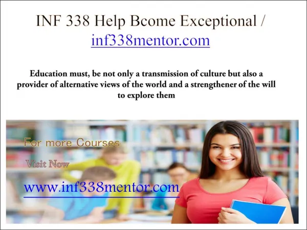 INF 338 Help Bcome Exceptional / inf338mentor.com
