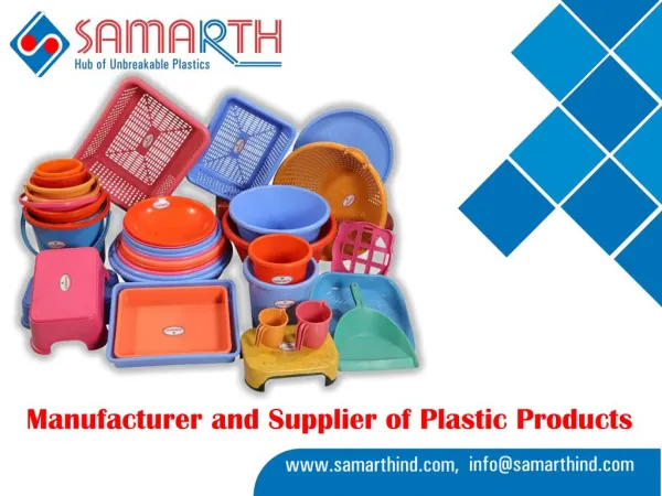 Plastic Ghamela,Plastic Bucket,Plastic Dustbin Wholesale Supplier - Samarth Industries