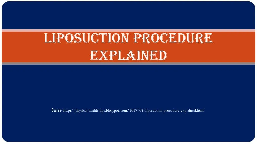 liposuction procedure explained