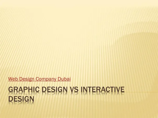 Graphic Design Vs Interactive Design