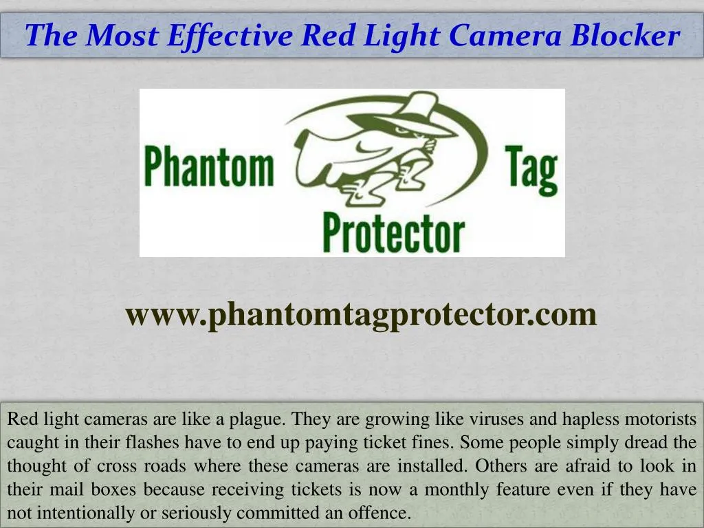 the most effective red light camera blocker
