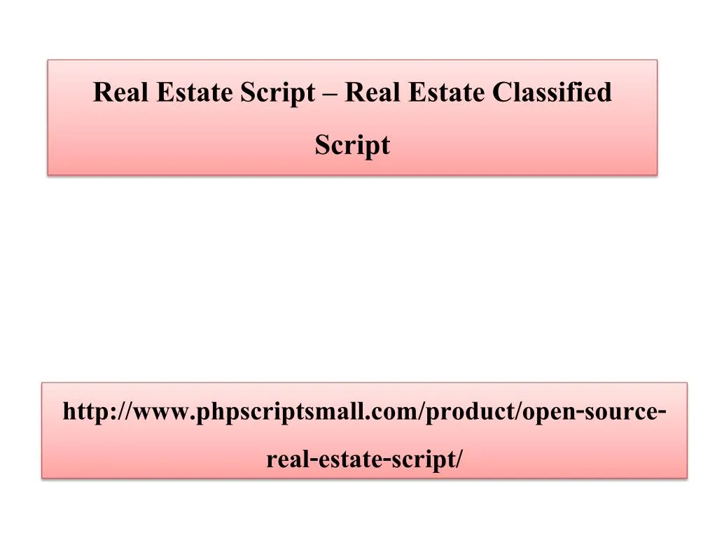 real estate script real estate classified script