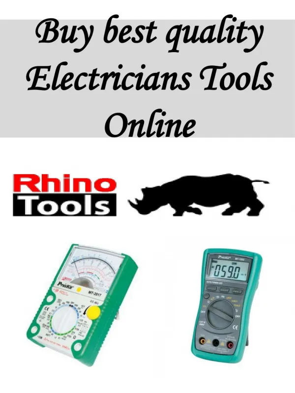 Buy best quality Electricians Tools Online
