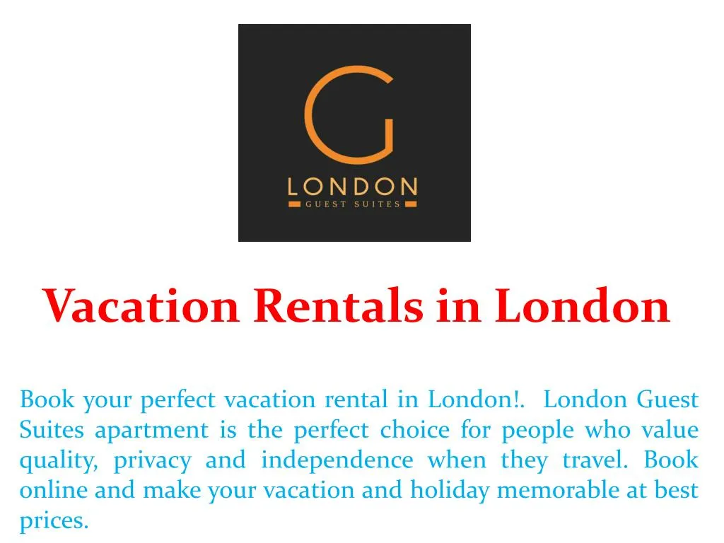 vacation rentals in london