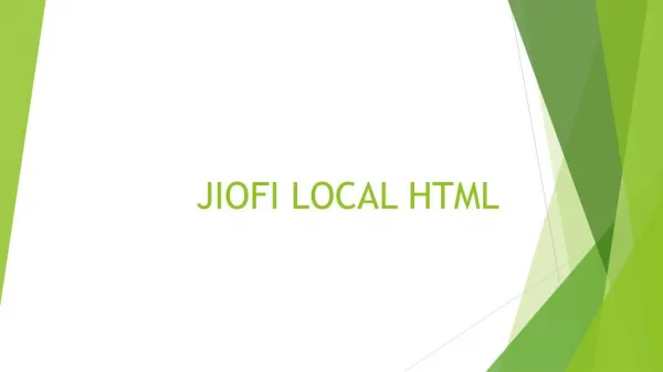 Jiofi.Local.Html and its settings