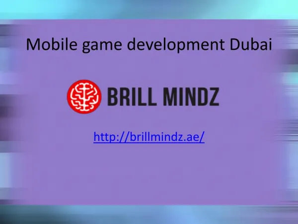 Mobile game development company Dubai