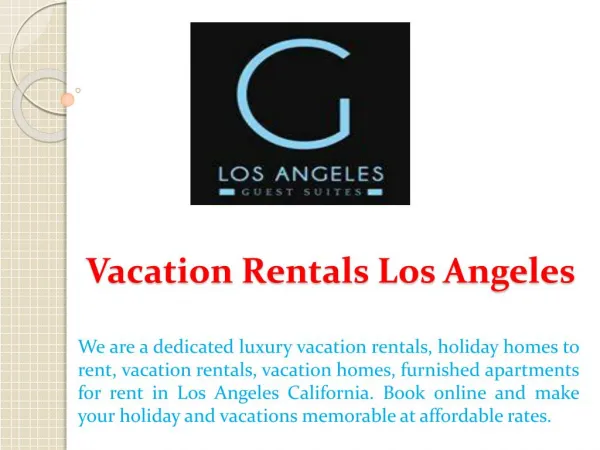 Vacation Rentals Los Angeles