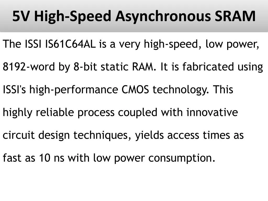 5v high speed asynchronous sram