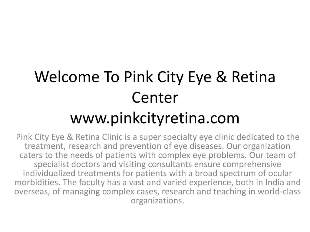 welcome to pink city eye retina center www pinkcityretina com