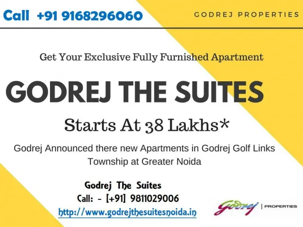 Godrej Golf Links Presenting Godrej The Suites Luxury Homes Greater Noida