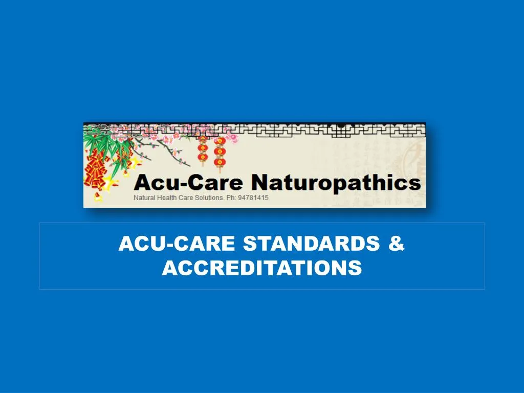 acu care standards accreditations