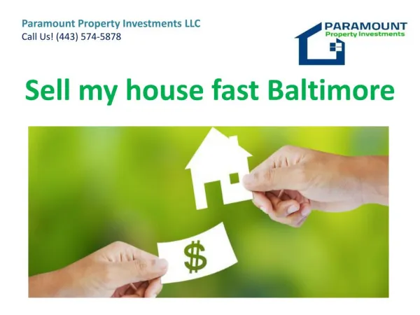 Sell my Baltimore house fast