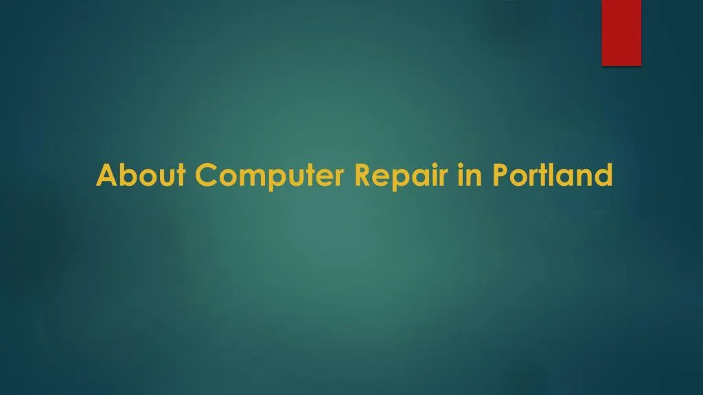 about computer repair in portland