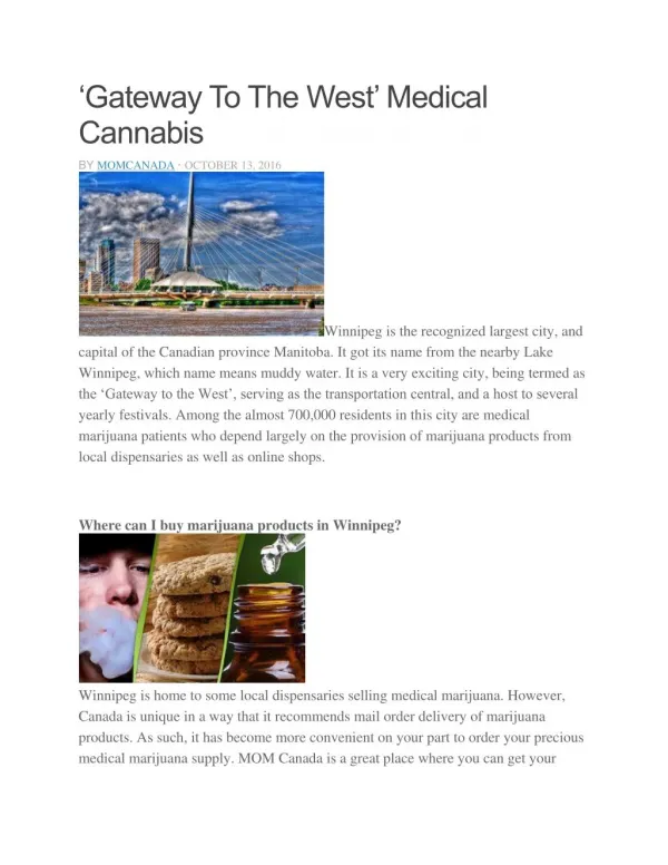 ‘Gateway To The West’ Medical Cannabis