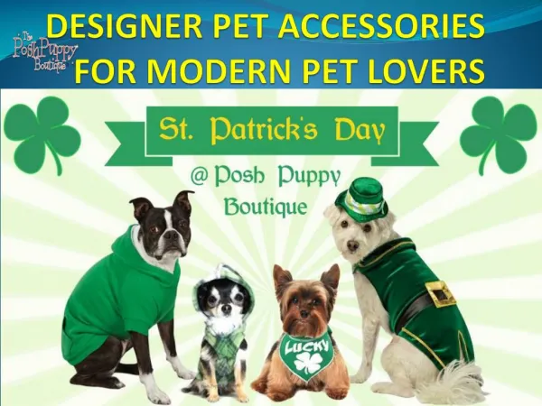 DESIGN & LIFESTYLE FOR MODERN PET LOVERS