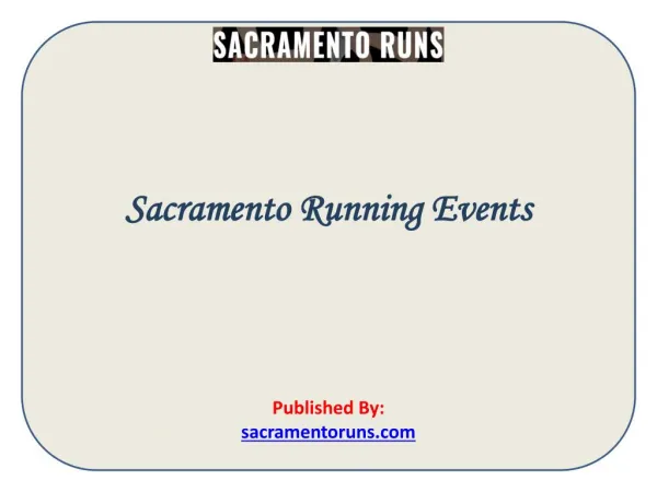 Sacramento Running Events