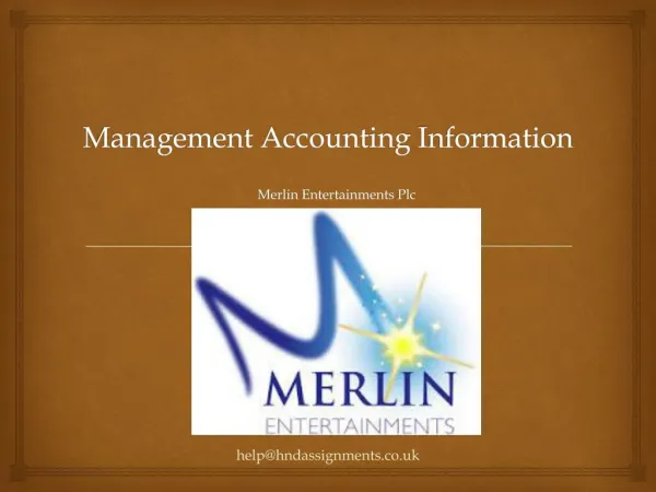 Management Accounting Information