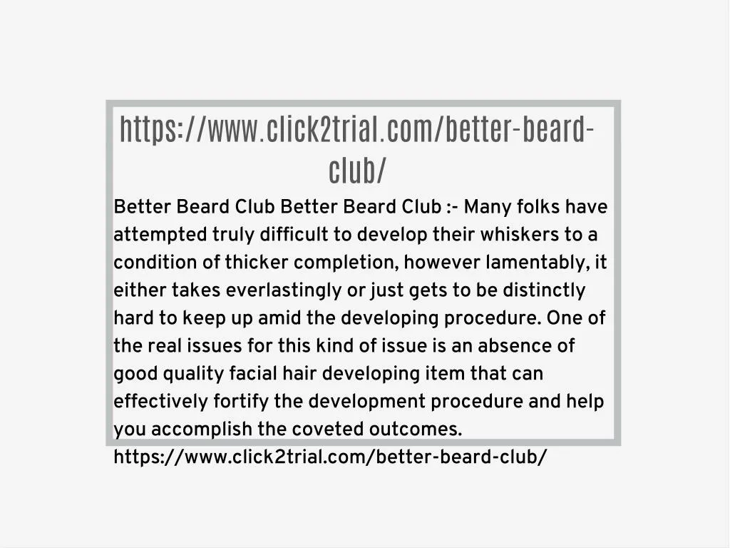 https www click2trial com better beard club